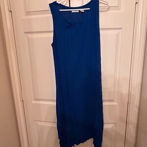 Sleeveless Blue Swim Cover-Up Maxi
